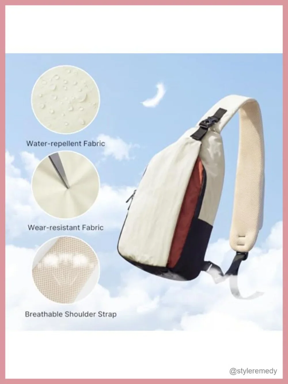 G4Free Sling Bag RFID Blocking Crossbody Nylon Shoulder Bag Travel Casual